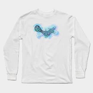 Platypus in cyan Long Sleeve T-Shirt